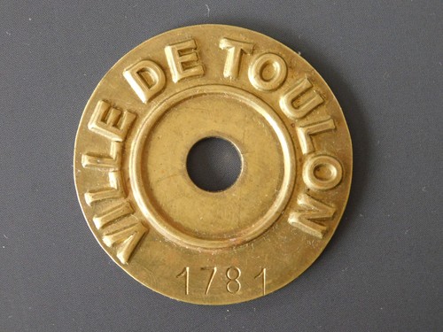 Ancien jeton laiton ville - ancien,