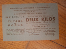 Rationnement - billet matiere