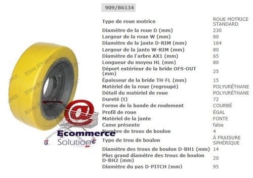 Roue motrice mic vulkollan - motrice,