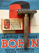 rasoir ancien ultra rare BOHIN FRANCE antique razor + 1 paquet lame