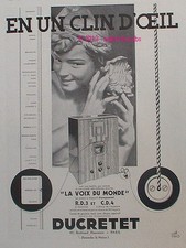 PUBLICITE DUCRETET LA VOIX DU