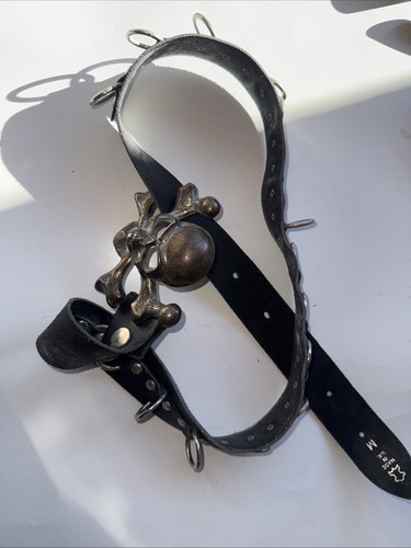 Ceinture noire tête mort - noire, de