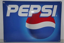Plaque tôle bombée émaillée publicitaire Pepsi (#3)