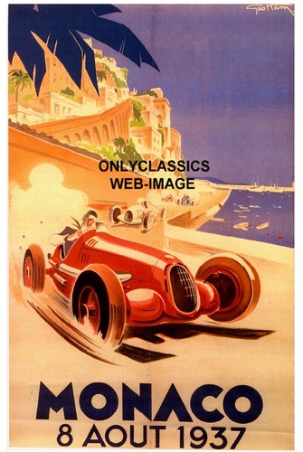 1937 monaco auto racing - 1937, 11x17