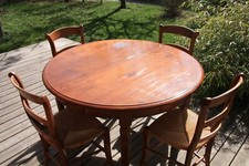 Table ronde merisier 4 - ronde,