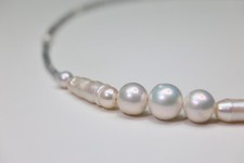 collier argent en perles de