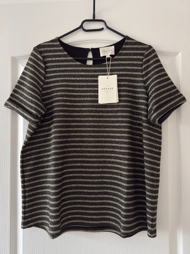 Shirt noir doré sézane - t-shirt, /