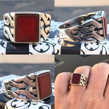 Chevalière fait à la main en Argent Massif 925 Ottoman de la haute joaillerie