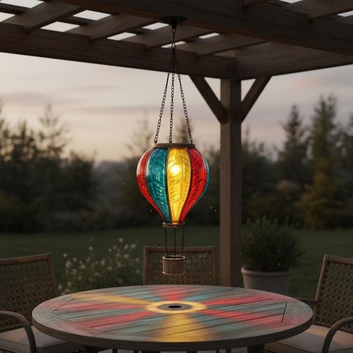 Lampe montgolfière solaire - lampe,