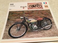 Carte moto Dax D 100 Baby 1935 collection Atlas Motorcycle France