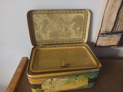 Boite tôle litho biscuit - en,