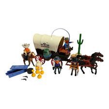 sympa base chariot des cowboy 5248  Playmobil (  western  ) 2752