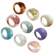  9 Pcs Bague En Resine D Ongle