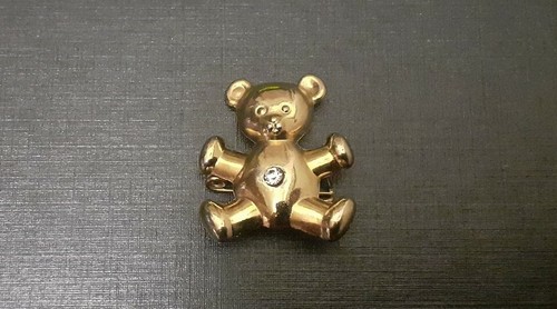 Broche ourson peluche métal