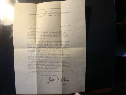 1930 letter from - letter, board