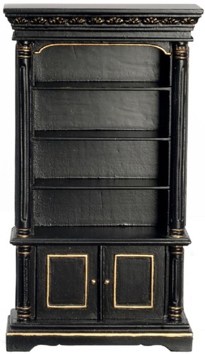 Poupées maison noir doré - maison, &