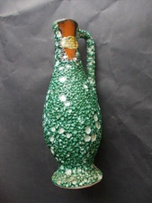 VALLAURIS joli pichet "fat lava" coloris vert étiquette d'origine 1960 TBE 28 cm