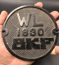 WL 1930 S K F plaque ronde en fonte déco industriel