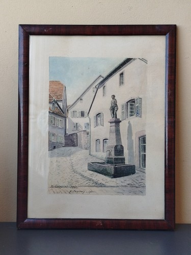 Tableau aquarelle signé - tableau,