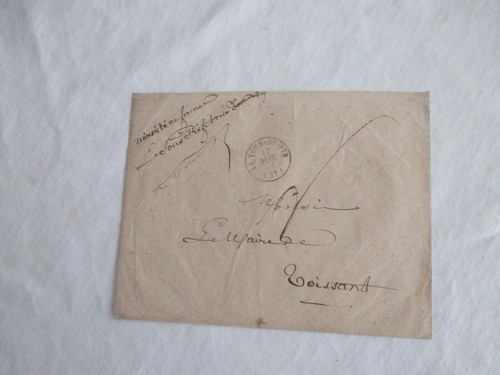 Lettre vide 1858 tour - 38, la