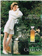 PUBLICITE ADVERTISING 095  1991  GUERLAIN  eau de toilette JARDINS DE BAGATELLE