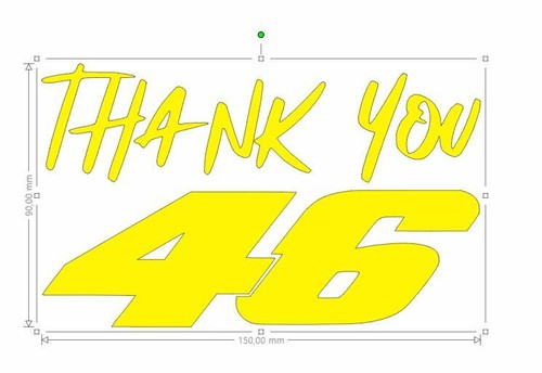 Sticker jaune fluo thank - sticker,