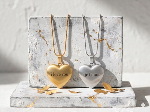 Collier couple personnalisé