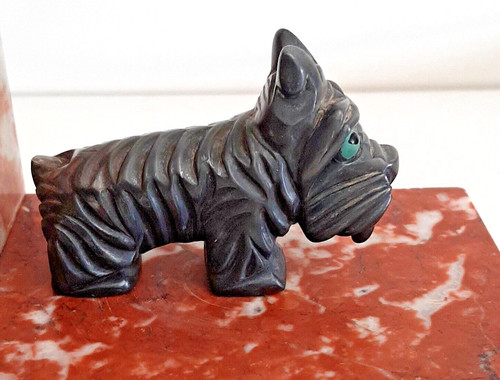 Sculpture fox terrier - -, chien