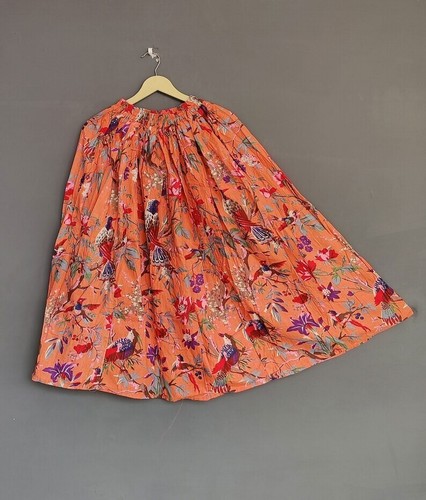 Indien coton orange imprimé - indien,