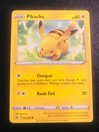 Carte pokemon pikachu - pikachu, 065/202