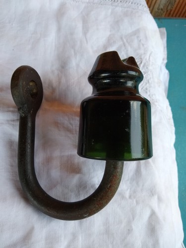 Ancien isolateur verre sur - isolateur,