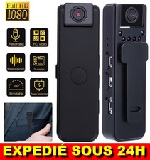 Mini Enregistreur Vocal Vidéo HD 1080p 180° Vision Nocturne 128Go USB Sport