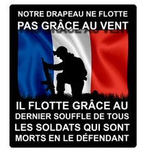 STICKER ARMEE FRANÇAISE FRANCE HONNEUR ET PATRIE MILITAIRE SOLDAT DRAPEAU DB100