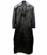 Homme Cuir Long Manteau Hiver