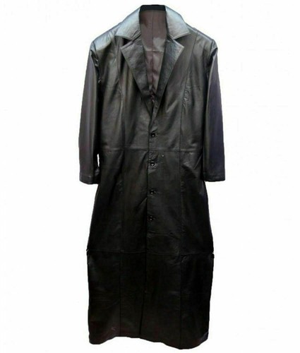 Homme cuir long manteau hiver - homme,