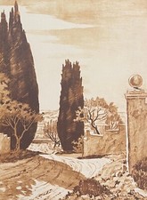 Route de Provence et cyprès