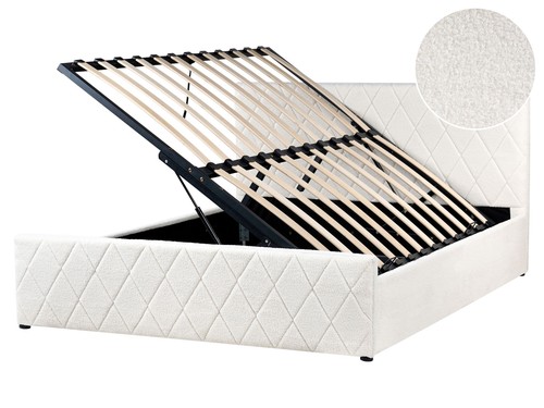 Lit ottoman bouclé 160 x - bouclé,