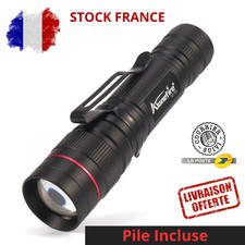 ULTRA PUISSANTE Lampe LED Torche Tactique Survie & Voyage 300 Lumens – STOCK FR