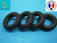 Lot de 4  pneus noir  crantés Dunlop 15/8eme  Dinky Toys 1400, 1401, 1402, 1403.