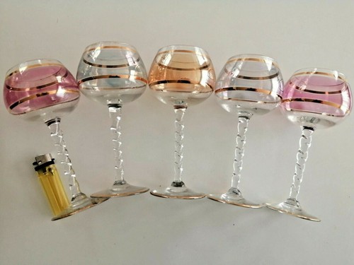 Anciens verres teinté - , pied