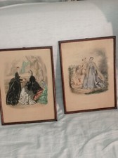 Lot de 2 gravures anciennes “La Mode Illustrée” – Paris XIXe – mode féminine 