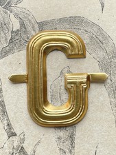 Ancienne Lettre G métal doré