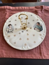 Présentoir À  Fromage Napoléon Josephine Porcelaine Décor Main 