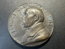 Médaille en cuivre de Georges Clémenceau 1918-Ref 3