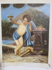 Tableau Ange Portrait Peint À