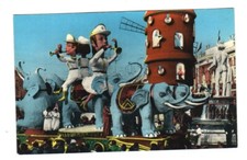 NICE (06) CHAR de FANFARE d'ELEPHANTS au CARNAVAL vers 1950