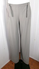 Pantalon polyester gris habillé fluide SARAH PACINI T1 38 Made in ITALY
