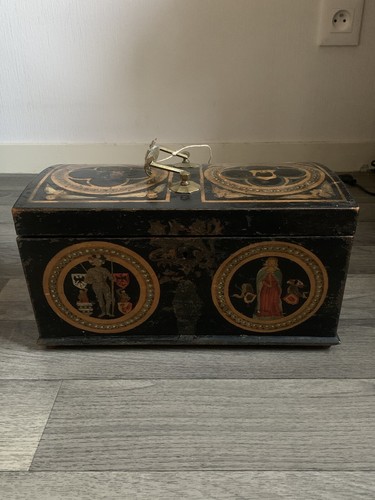 Ancien coffre mariage - coffre, de