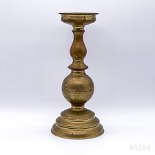Vintage en Laiton Bougeoir pour Bougies de Bloc 31cm Hauteur