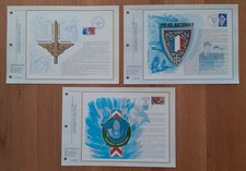 Lot 3 Feuillets CEF 1er jour Offset : POLICE DOUANE OFFICIERS DE RESERVE - 1976